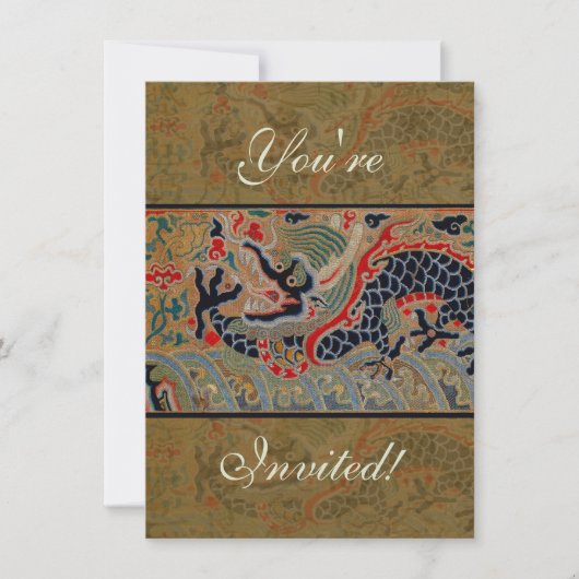 Chinees drakensymbool Antiek Aziatisch Kaart (Voorkant)