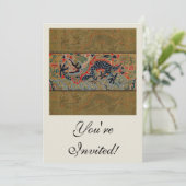 Chinees drakensymbool Antiek Aziatisch Kaart (Staand voorkant)