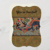 Chinees drakensymbool Antiek Aziatisch Kaart (Voorkant / Achterkant)