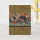 Chinees drakensymbool Antiek Aziatisch Kaart (Gele Bloem)