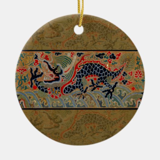 Chinees drakensymbool Antiek Aziatisch Keramisch Ornament (Voorkant)