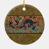 Chinees drakensymbool Antiek Aziatisch Keramisch Ornament (Achterkant)