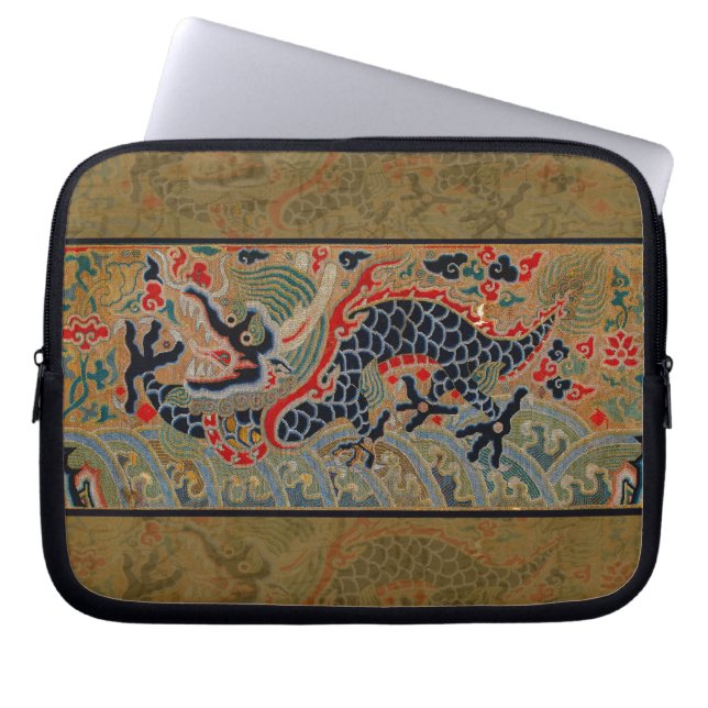 Chinees drakensymbool Antiek Aziatisch Laptop Sleeve (Voorkant)