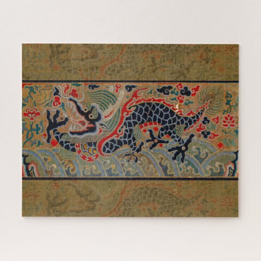 Chinees drakensymbool Antiek Aziatisch Legpuzzel (Horizontaal)