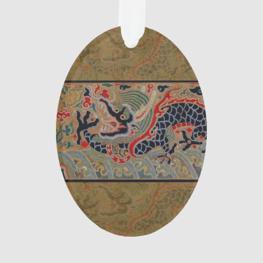 Chinees drakensymbool Antiek Aziatisch Ornament (achterkant)