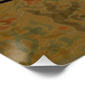 Chinees drakensymbool Antiek Aziatisch Poster (Hoek)