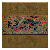 Chinees drakensymbool Antiek Aziatisch Poster (Voorkant)