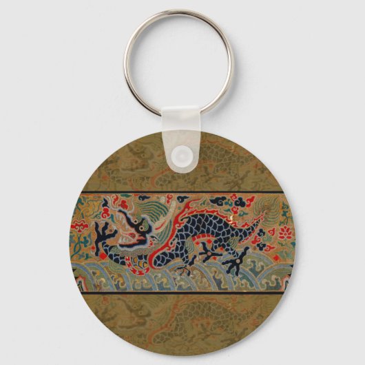 Chinees drakensymbool Antiek Aziatisch Sleutelhanger (Voorkant)