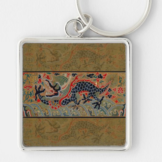Chinees drakensymbool Antiek Aziatisch Sleutelhanger (Voorkant)