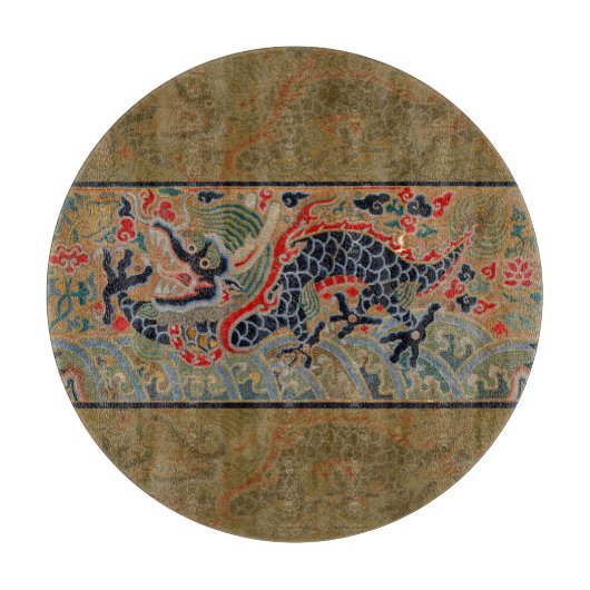 Chinees drakensymbool Antiek Aziatisch Snijplank (Voorkant)