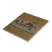 Chinees drakensymbool Antiek Aziatisch Tegeltje (Zijkant)
