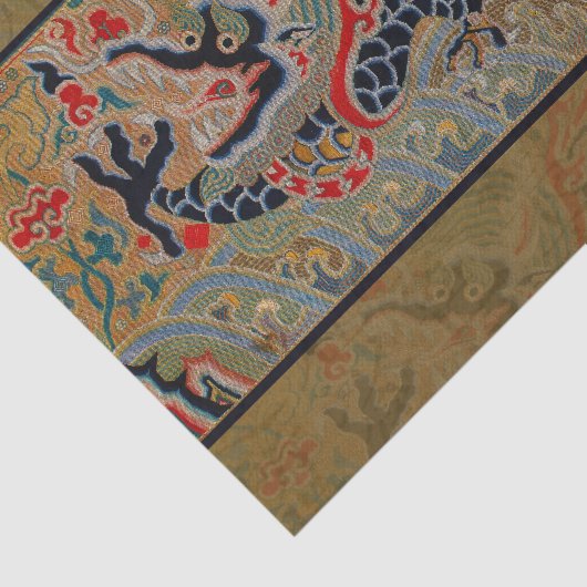 Chinees drakensymbool Antiek Aziatisch Tissuepapier (Detail)