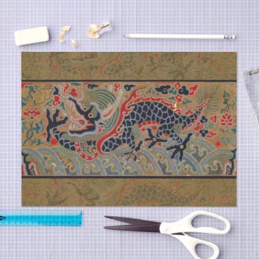Chinees drakensymbool Antiek Aziatisch Tissuepapier (Craft)