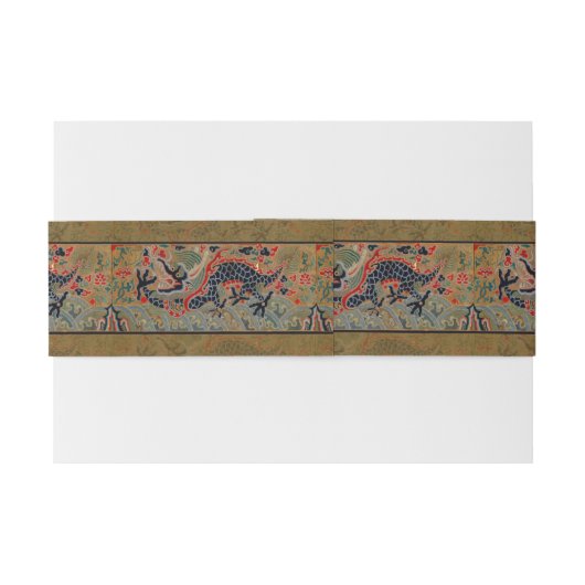Chinees drakensymbool Antiek Aziatisch Uitnodigingen Wikkel (Achterkant Voorbeeld)