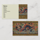 Chinees drakensymbool Antiek Aziatisch Visitekaartje (Voorkant / Achterkant)