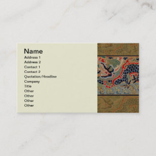 Chinees drakensymbool Antiek Aziatisch Visitekaartje