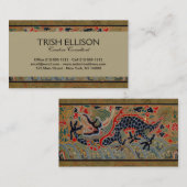 Chinees drakensymbool Antiek Aziatisch Visitekaartje (Voorkant / Achterkant)