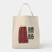 Chinees droog worstvlees Cantonese Lap Cheong Tote Bag (Achterkant)