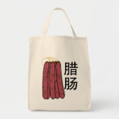 Chinees droog worstvlees Cantonese Lap Cheong Tote Bag (Voorkant)