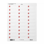 Chinees dubbel geluk etiket (Full Sheet)