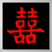 Chinees dubbel geluk poster (Voorkant)