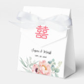 Chinees dubbelgeluk bruiloft Dank je wel voor B Bedankdoosjes (Voorkant Zijde)