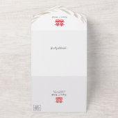 Chinees Dubbelgeluk in één bruiloft All In One Uitnodiging (Buitenkant)