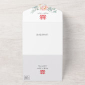 Chinees Dubbelgeluk in één bruiloft All In One Uitnodiging (Buitenkant)