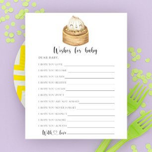 Chinees dumpling baby shower Wensen voor baby