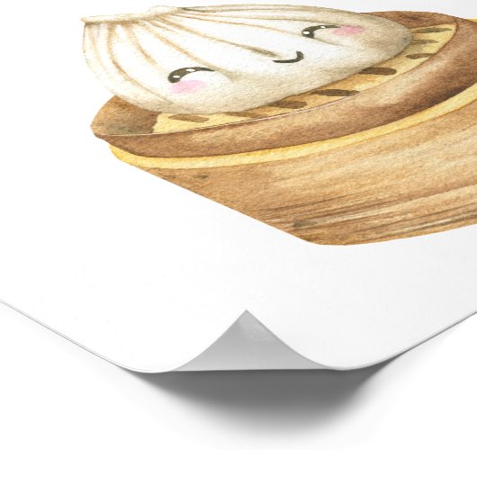 Chinees dumpling - Drinken helpen uzelf Poster (Hoek)