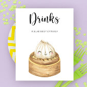 Chinees dumpling - Drinken helpen uzelf Poster