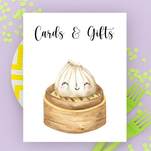 Chinees dumpling - kaarten en geschenken baby show poster
