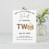 Chinees dumpling verjaardagsfeestje kaart (Staand voorkant)