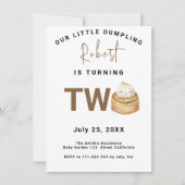 Chinees dumpling verjaardagsfeestje kaart (Voorkant)