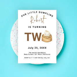 Chinees dumpling verjaardagsfeestje kaart