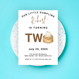 Chinees dumpling verjaardagsfeestje kaart