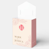 Chinees elastisch dubbeldeksdennenhuwelijk bedankdoosjes (Geopend)