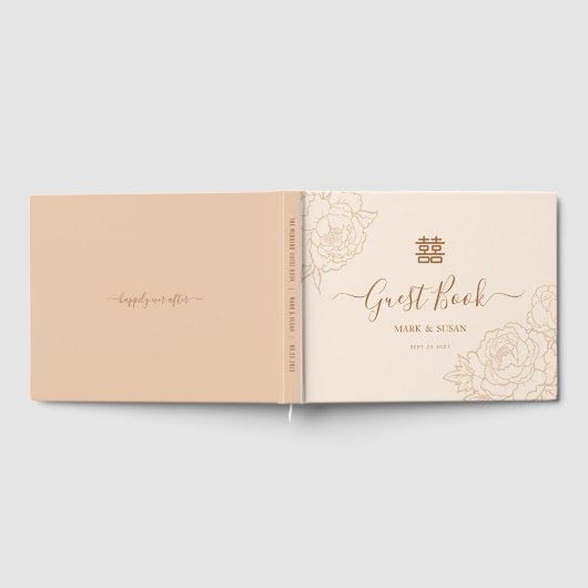Chinees elastisch dubbeldekshuwelijk gastenboek (Volledig)