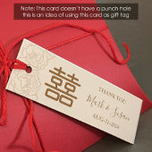 Chinees Elegant Bruiloft Label (1x3 inch)