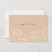 Chinees elegant dubbelgeluk bruiloft RSVP (Achterkant)