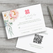 Chinees elegant dubbelgeluk bruiloft RSVP