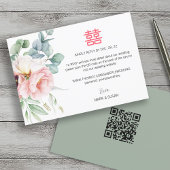 Chinees elegant dubbelgeluk bruiloft RSVP