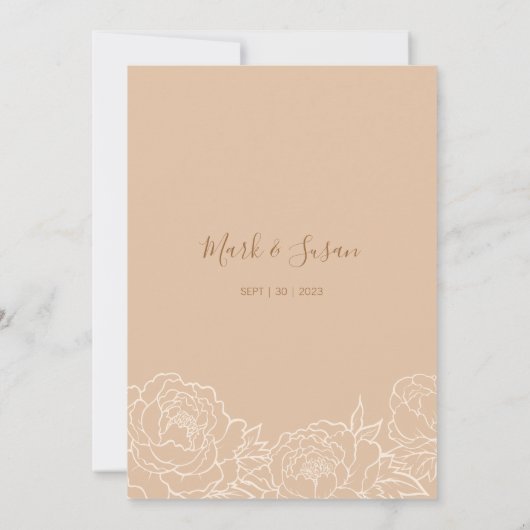 Chinees elegante pony Double Happiness Wedding Wed Kaart (Achterkant)