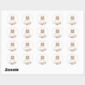 Chinees elegante pony Double Happiness Wedding Wed Ronde Sticker (Vel)