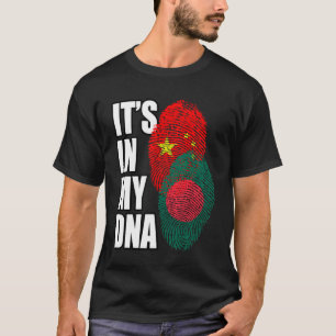 Chinees en Bangladeshi Mix DNA Flag Heritage T-shirt