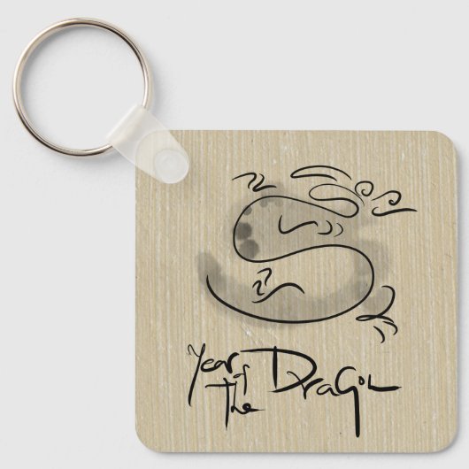Chinees en Vietnamees Schattige Drakenjaar Monogra Sleutelhanger (Voorkant)