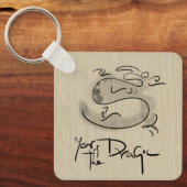 Chinees en Vietnamees Schattige Drakenjaar Monogra Sleutelhanger (Voorkant)