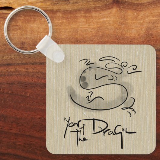 Chinees en Vietnamees Schattige Drakenjaar Monogra Sleutelhanger (Voorkant)