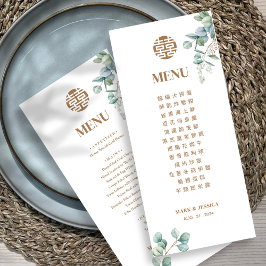 Chinees Engels Eucalyptus Dubbel Geluk Menu