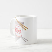 Chinees eten haalt doosjes afbeelding uit koffiemok (Voorkant links)